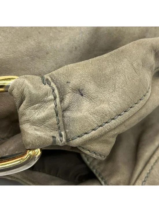 Miu Miu Tote Gray Beige Leather - Picture 13 of 15